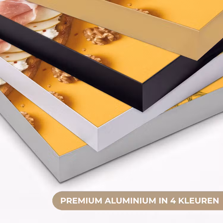 Eten - Brood - Ontbijt - Modern - Kleurrijk Textielframe zwart klein -USP_kleurenNL