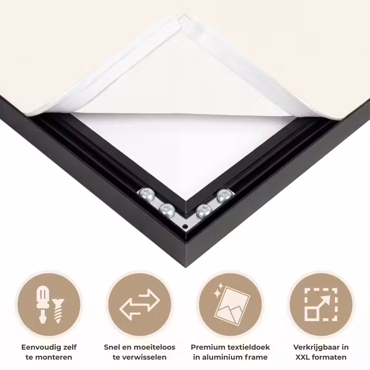 Eten - Citroenen - Keuken - Illustratie - Geel Textielframe zwart klein -USP_closeupNL