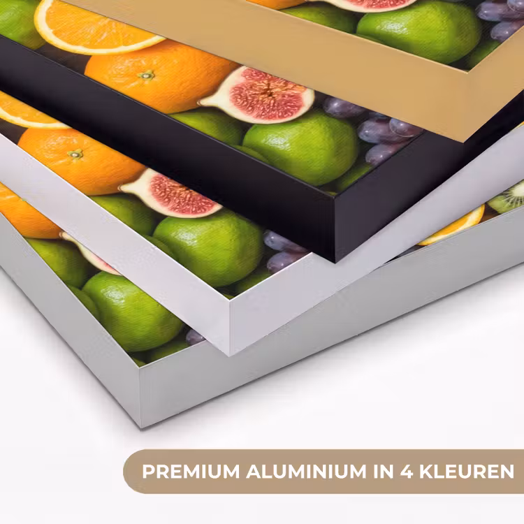 Eten - Fruit - Groenten - Vers - Kleurrijk Textielframe zwart klein -USP_kleurenNL