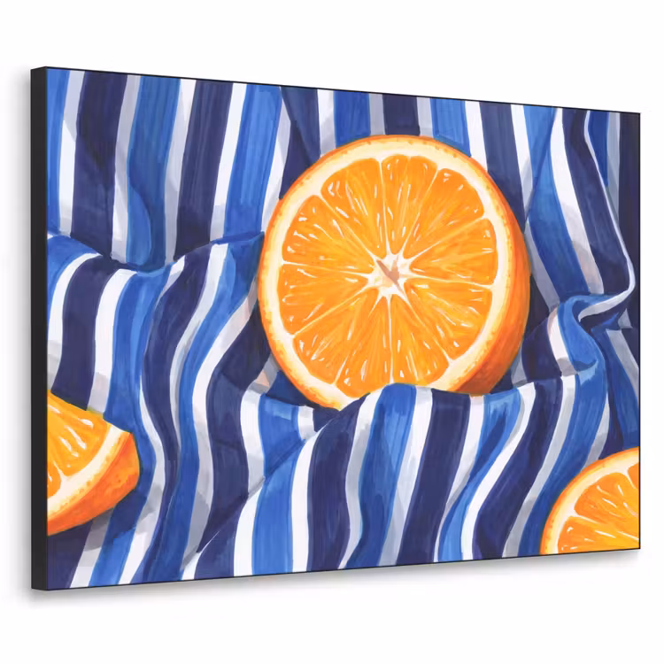 Art frame - Eten - Fruit - Oranje - Eten - Fruit - Oranje Textielframe zwart klein