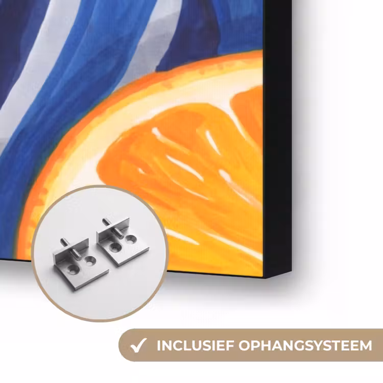 Art frame - Eten - Fruit - Oranje - Eten - Fruit - Oranje Textielframe zwart klein