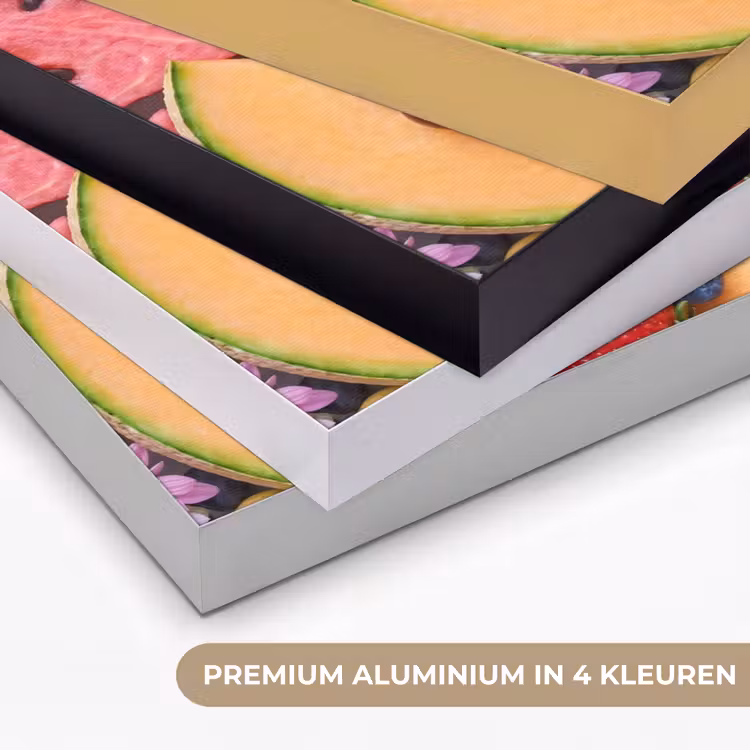 Eten - Fruit - Zomer - Kleurrijk Textielframe zwart klein -USP_kleurenNL