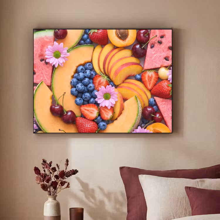 Eten - Fruit - Zomer - Kleurrijk Textielframe zwart klein -sfeer1