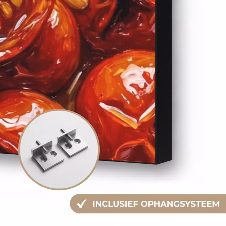 Eten - Groenten - Kaas - Modern - Vers Textielframe zwart klein -USP_ophangsysteemNL