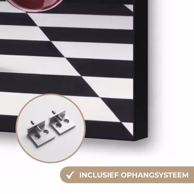 Art frame - Eten - Kersen - Rood - Eten - Kersen - Rood Textielframe zwart klein