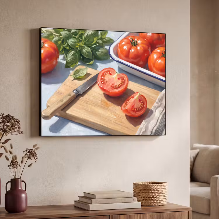 Eten - Keuken - Ingrediënten - Stillleven - Rood Textielframe zwart klein -sfeer3