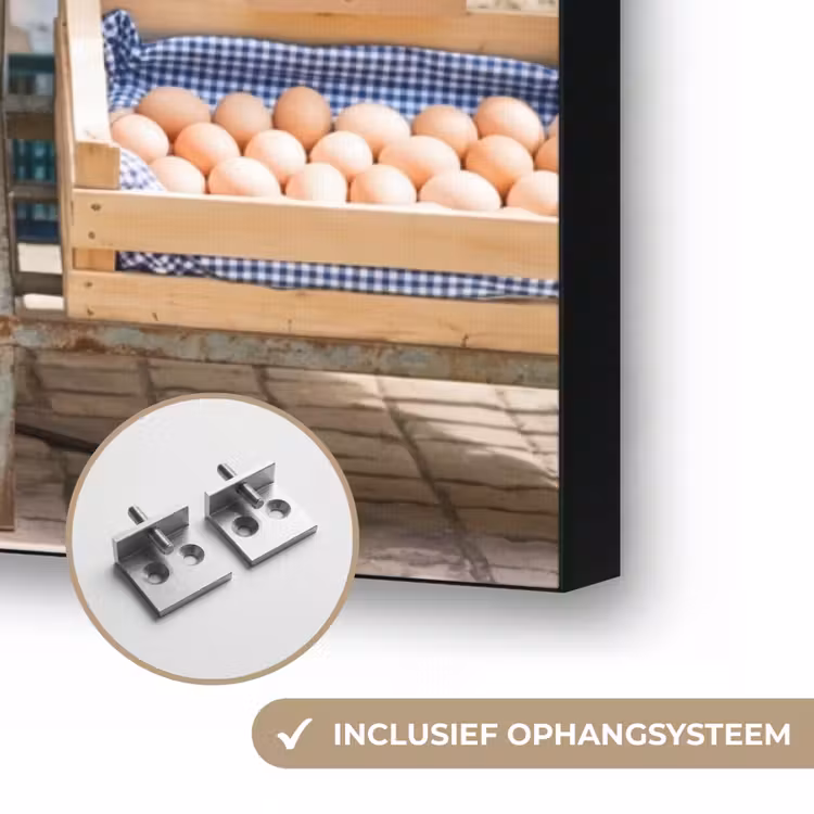 Art frame - Eten - Markt - Vers - Eten - Markt - Vers Textielframe zwart klein