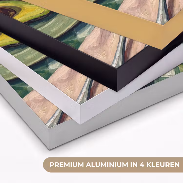 Eten - Ontbijt - Tafel - Modern - Groen Textielframe zwart klein -USP_kleurenNL