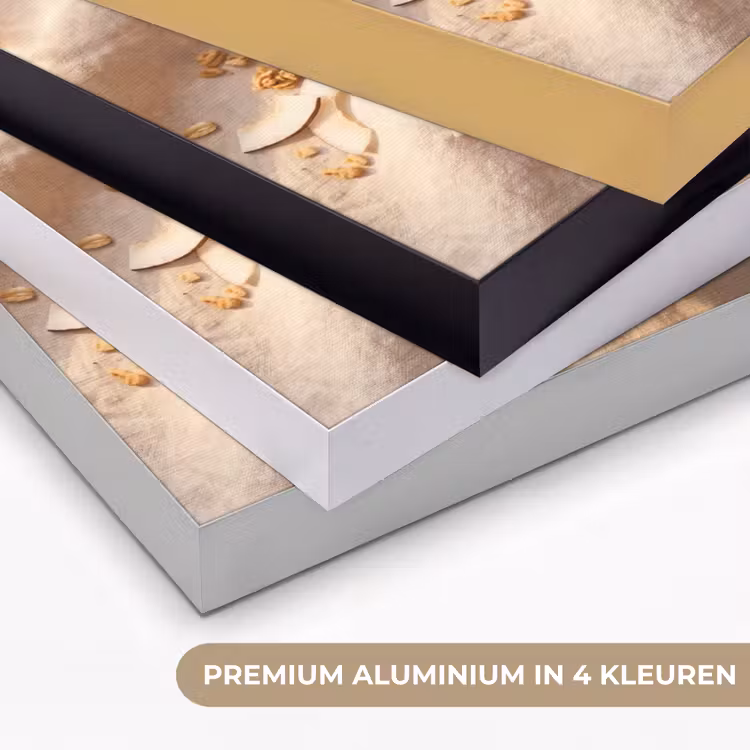 Eten - Ontbijtkom - Fruit - Gezond - Kleurrijk Textielframe zwart klein -USP_kleurenNL
