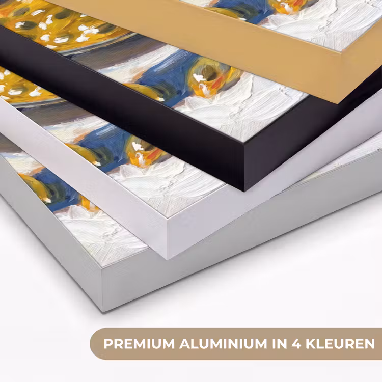 Eten - Passievrucht - Tropisch - Modern - Kleurrijk Textielframe zwart klein -USP_kleurenNL