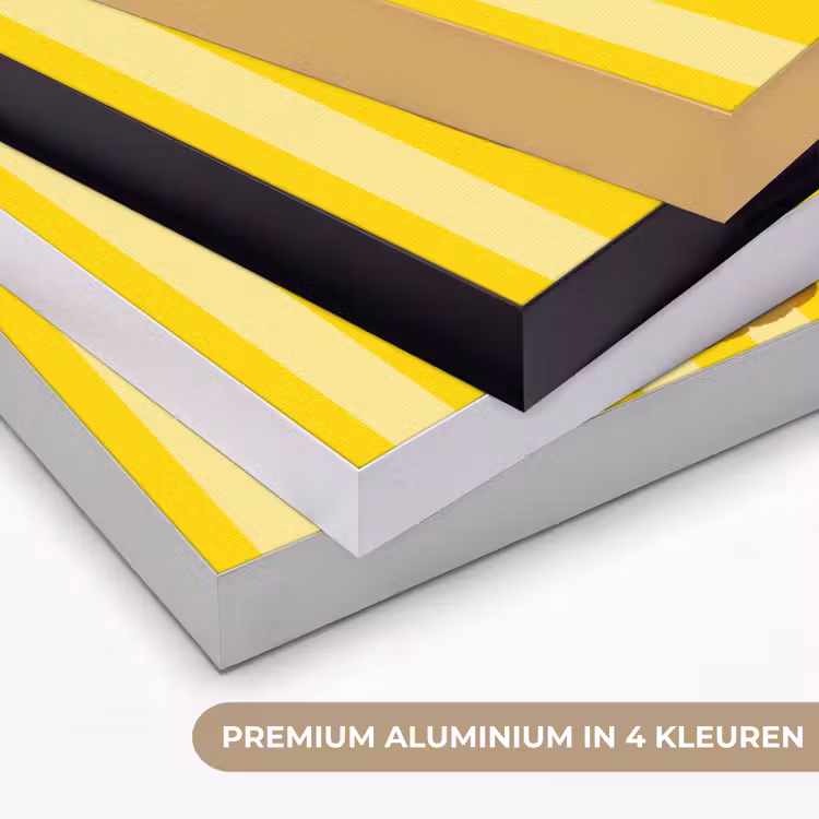 Eten - Roze - Geel - Modern - Culinaire Textielframe zwart klein -USP_kleurenNL