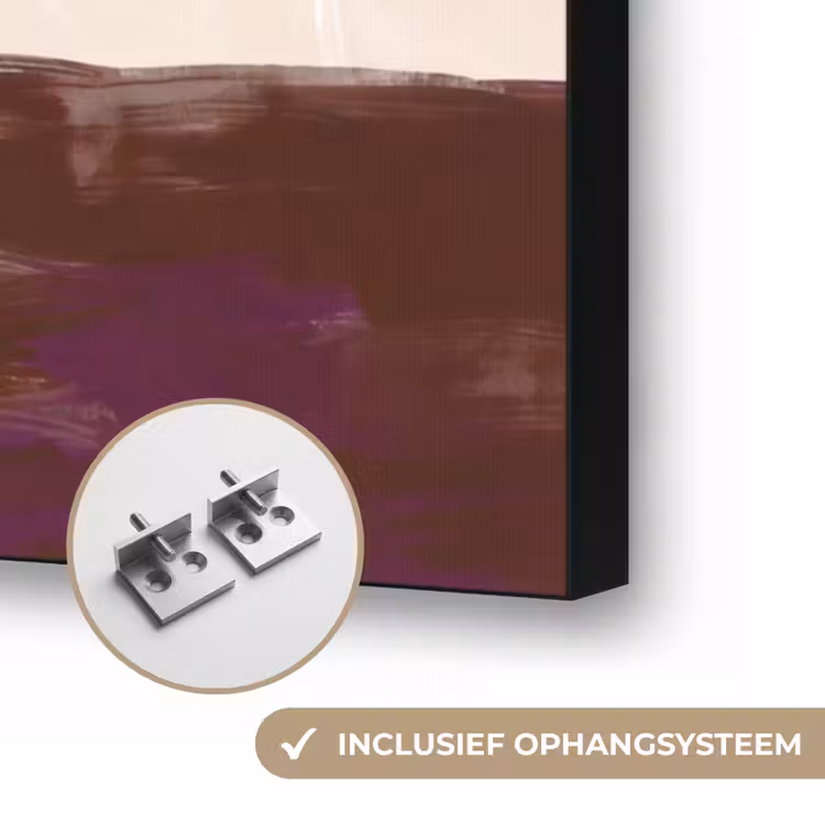 Eten - Schaal - Stilleven - Modern - Rood Textielframe zwart klein -USP_ophangsysteemNL