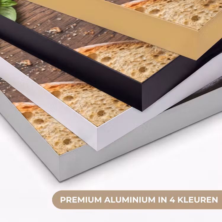 Eten - Soep - Basilicum - Rustiek - Rood Textielframe zwart klein -USP_kleurenNL
