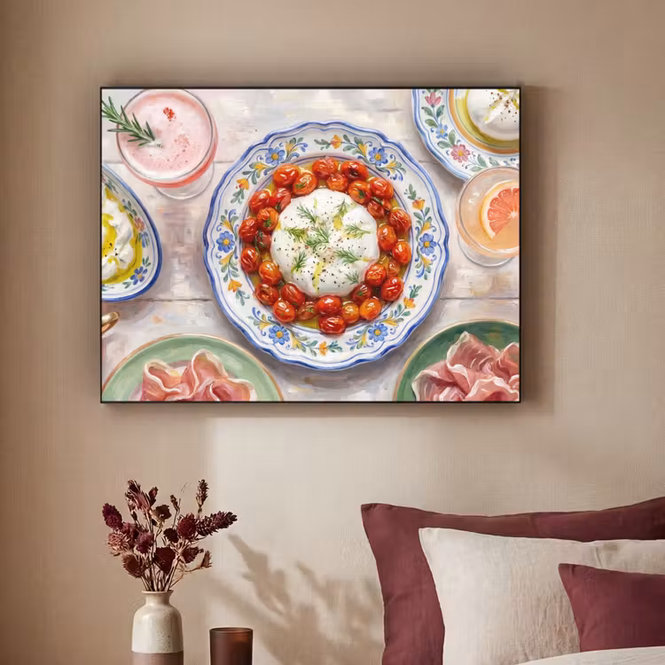 Eten - Tafel - Divers - Modern Textielframe zwart klein -sfeer1
