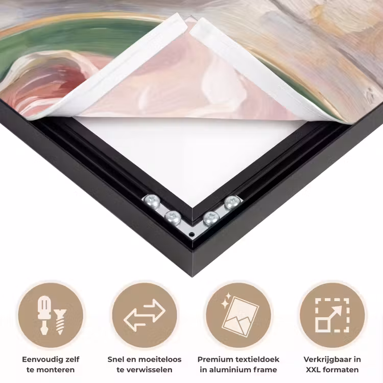 Eten - Tafel - Divers - Modern Textielframe zwart klein -USP_closeupNL