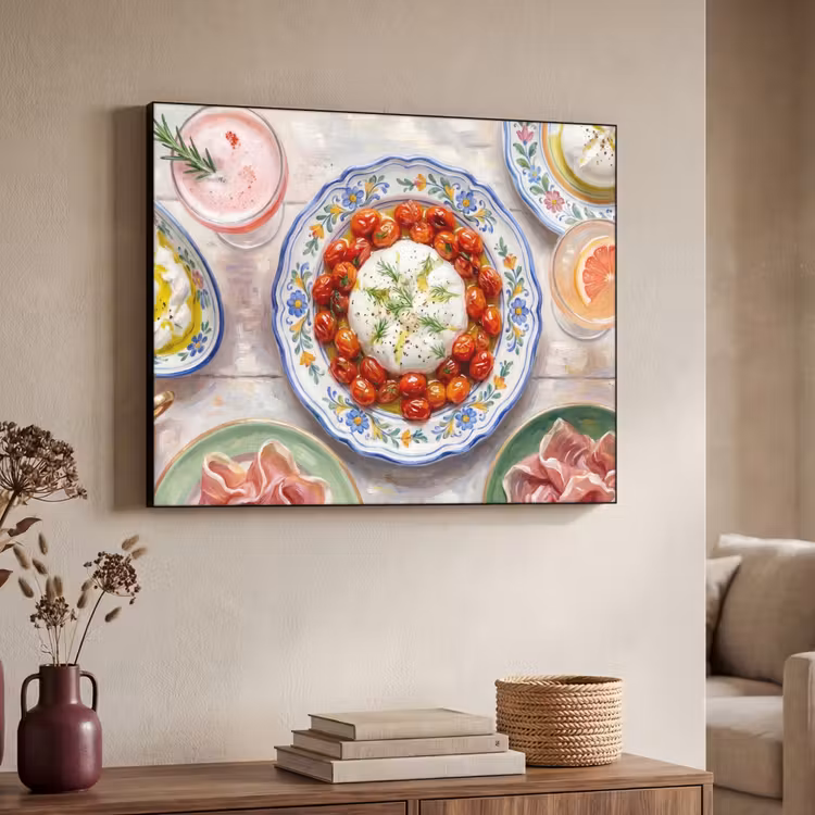 Eten - Tafel - Divers - Modern Textielframe zwart klein -sfeer3