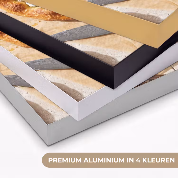 Eten - Tomaten - Basilicum - Maaltijd - Vers Textielframe zwart klein -USP_kleurenNL