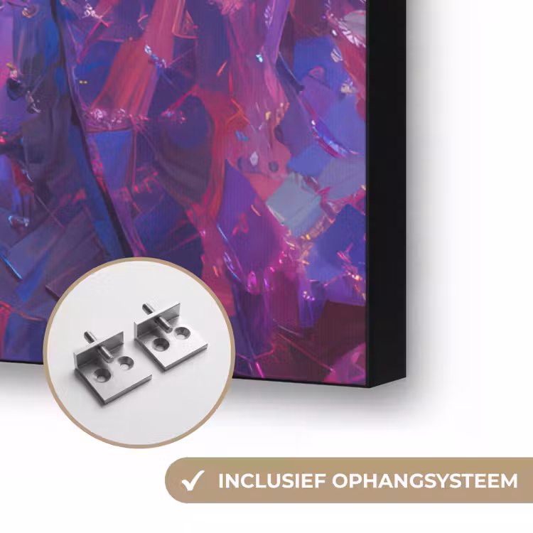 Expressief - Microfoon - Paars Textielframe zwart klein -USP_ophangsysteemNL