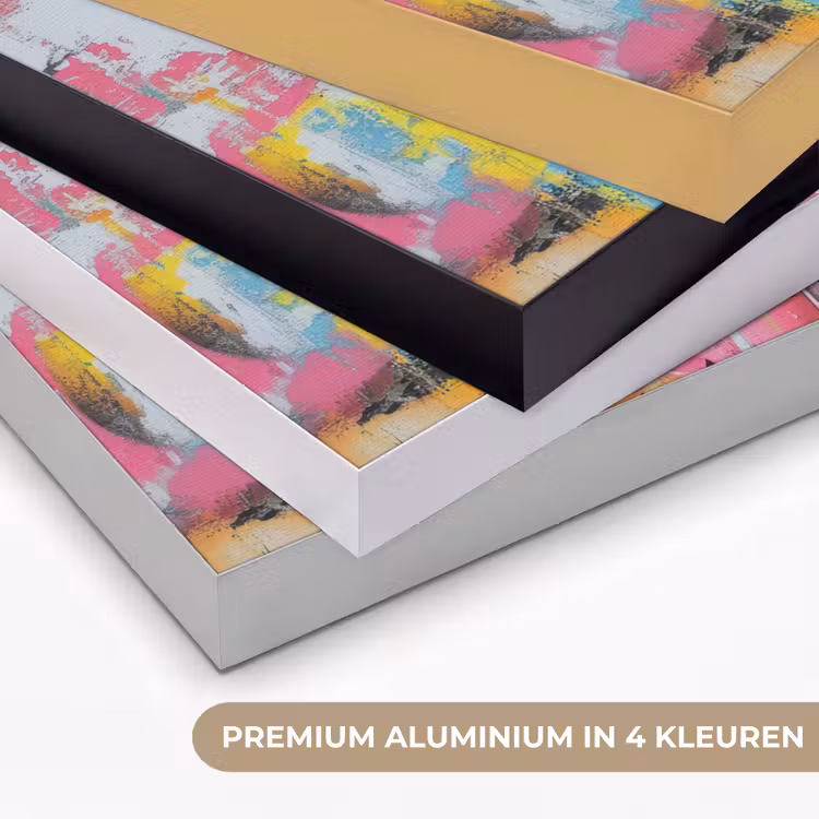 Expressief - Milkshake - Vrouw - Felle kleuren Textielframe zwart klein -USP_kleurenNL