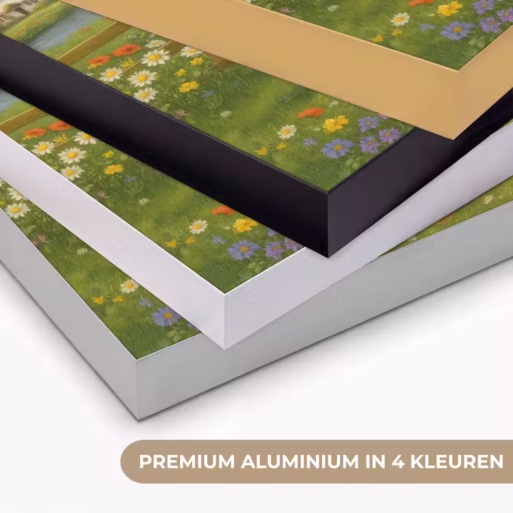 Ezels - Ganzen - Kleurrijk Textielframe zwart klein -USP_kleurenNL