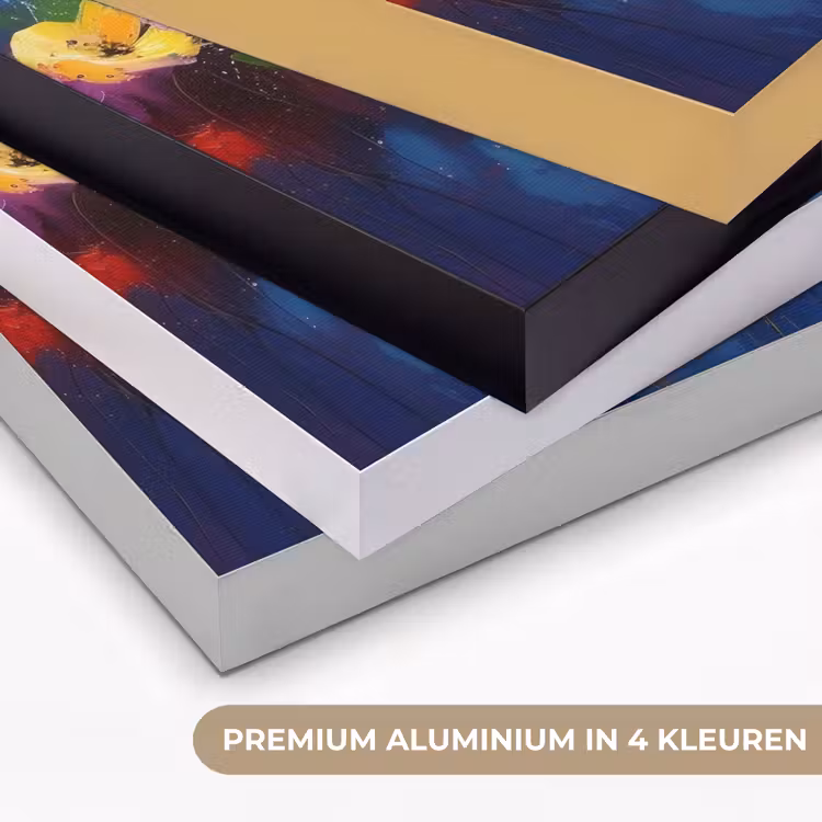 Fantasiebloemen - Verf - Speels Textielframe zwart klein -USP_kleurenNL