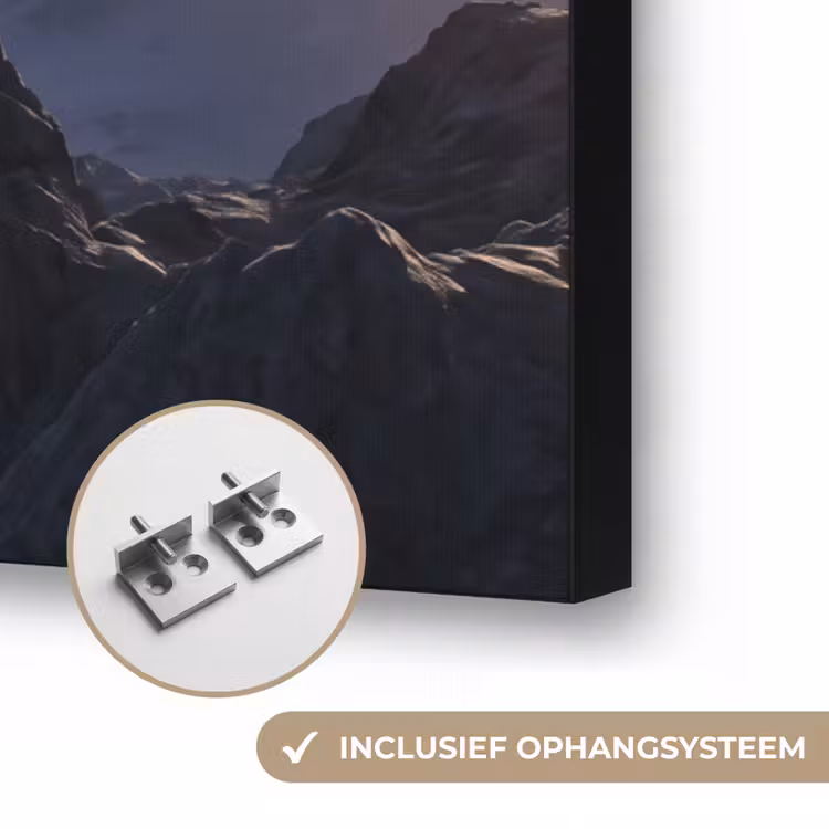 Fantasy - Kosmos - Landschap Textielframe zwart klein -USP_ophangsysteemNL