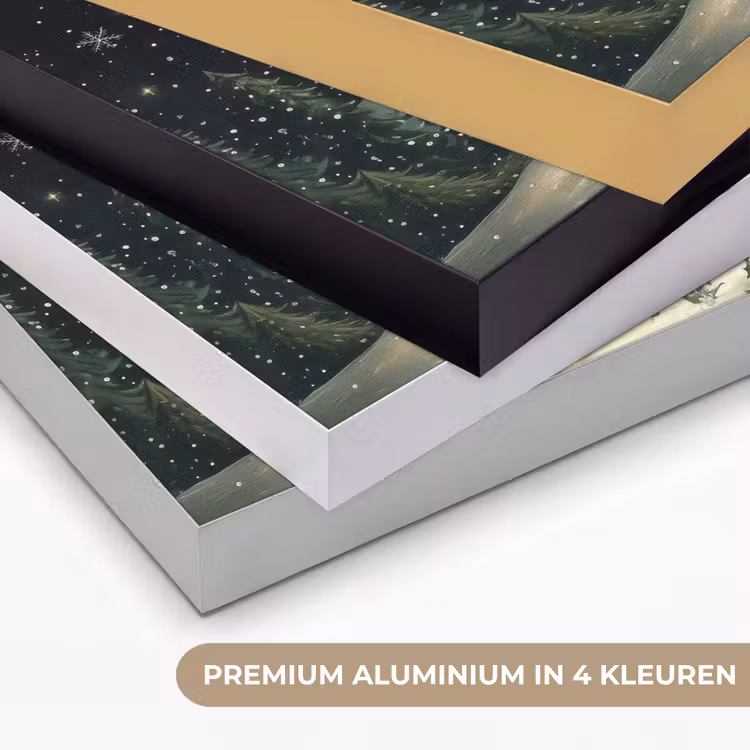 Feestboom - Winterhemel - Kleurrijk Textielframe zwart klein -USP_kleurenNL