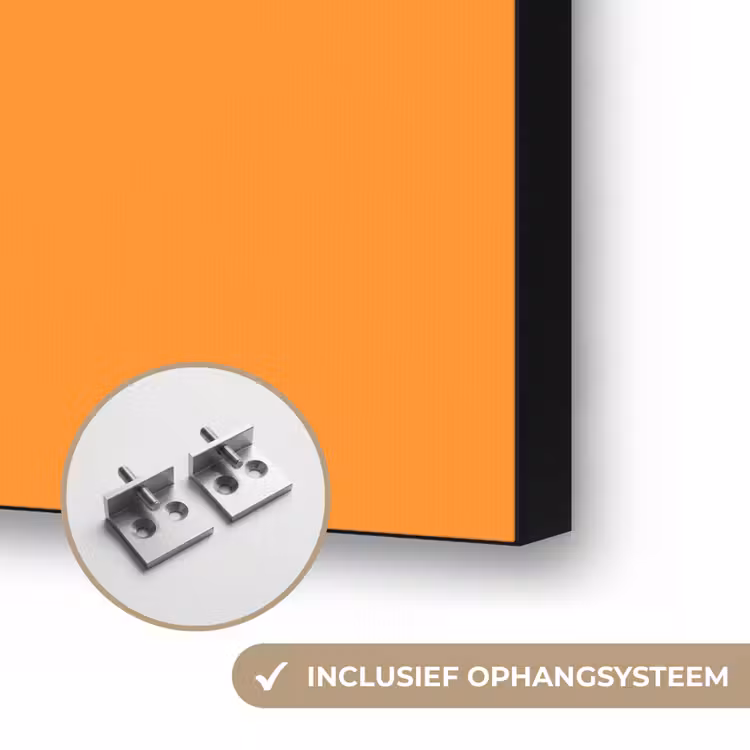Felle kleuren - Banaan - popart Textielframe zwart klein -USP_ophangsysteemNL