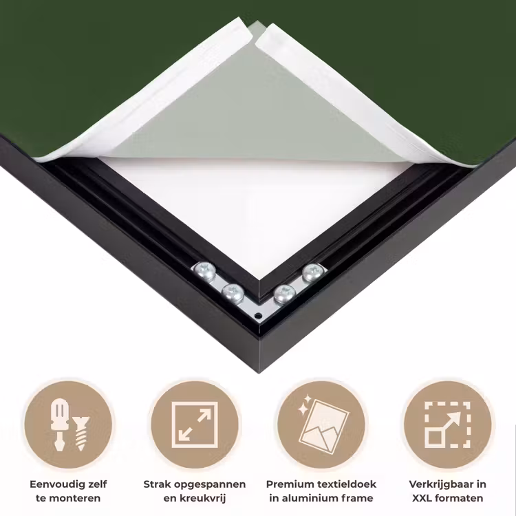Forest - Green - Groen Textielframe zwart klein 947 -USP_feed_closeupNL