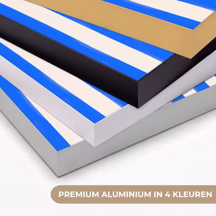 Fruit - Citroen - Zomer - Geel - Blauw Textielframe zwart klein -USP_kleurenNL