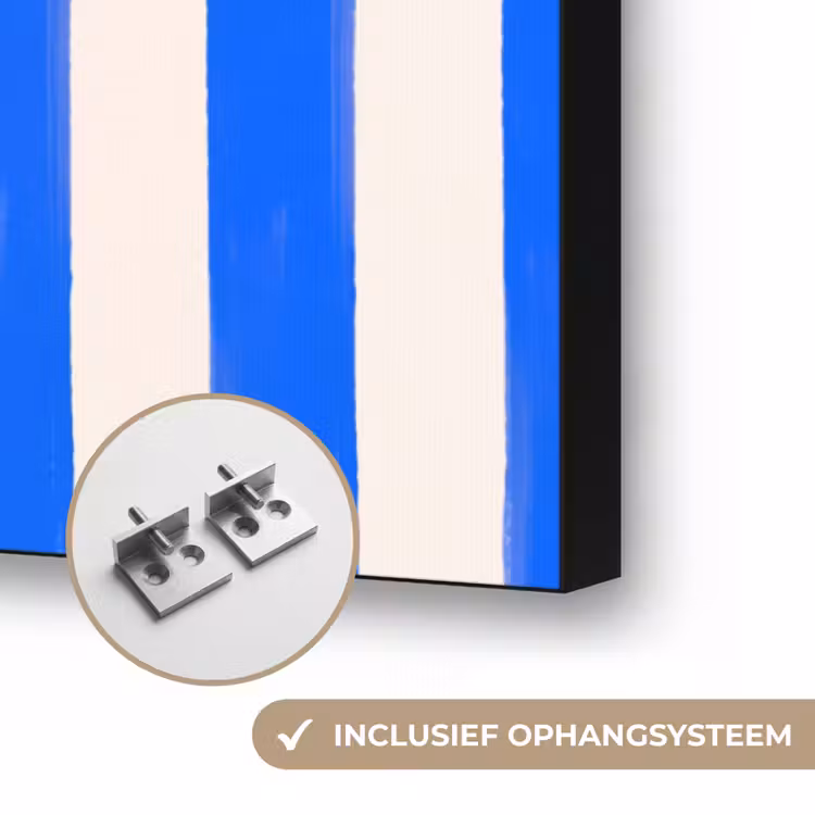 Fruit - Citroen - Zomer - Geel - Blauw Textielframe zwart klein -USP_ophangsysteemNL