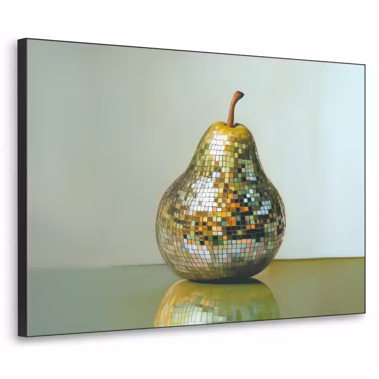 Fruit - Disco - Art - Glitter Textielframe zwart klein -3d