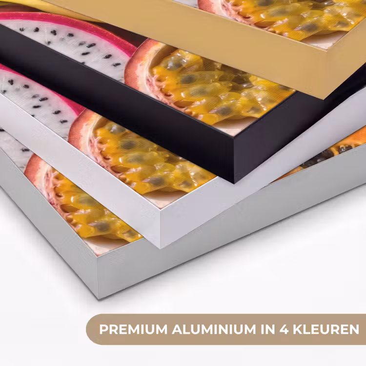 Fruit - Geopend - Tropisch - Eten - Kleurrijk Textielframe zwart klein -USP_kleurenNL