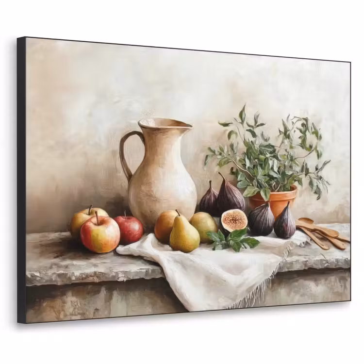 Fruit - Kruiden - Landelijk Textielframe zwart klein -3d