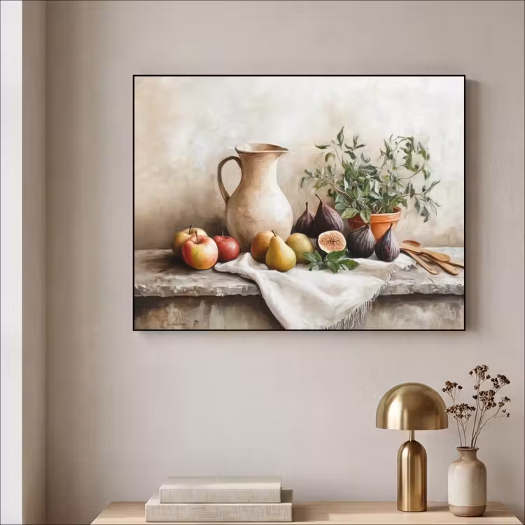 Fruit - Kruiden - Landelijk Textielframe zwart klein -sfeer2