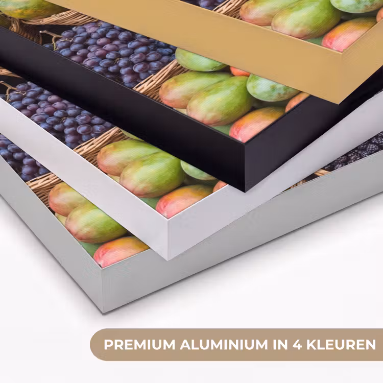 Art frame - Fruit - Markt - Kleurrijk - Fruit - Markt - Kleurrijk Textielframe zwart klein