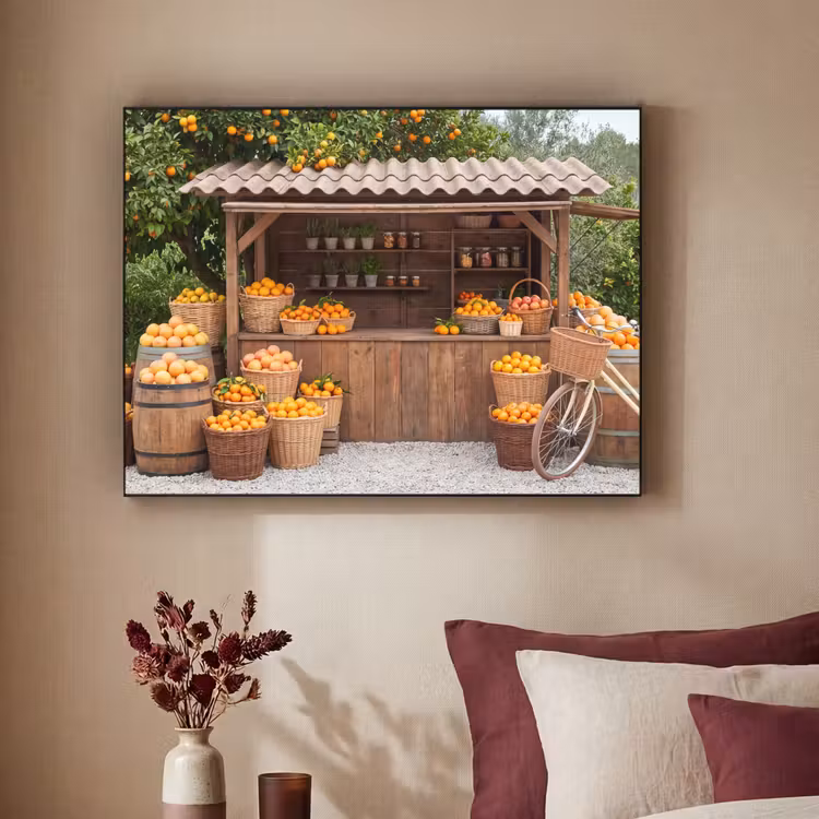 Art frame - Fruit - Markt - Landelijk - Fruit - Markt - Landelijk Textielframe zwart klein