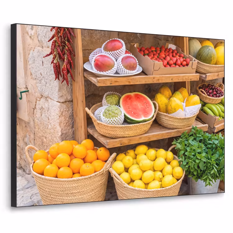 Art frame - Fruit - Markt - Vers - Fruit - Markt - Vers Textielframe zwart klein