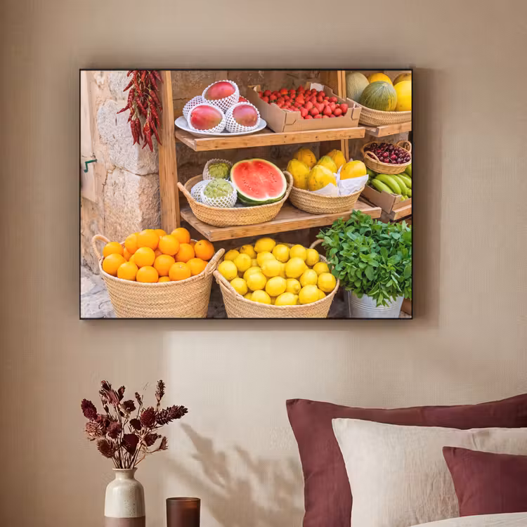 Art frame - Fruit - Markt - Vers - Fruit - Markt - Vers Textielframe zwart klein
