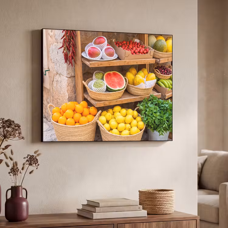 Art frame - Fruit - Markt - Vers - Fruit - Markt - Vers Textielframe zwart klein