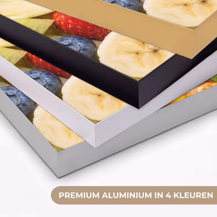 Fruit - Plakjes - Eten - Kleurrijk Textielframe zwart klein -USP_kleurenNL