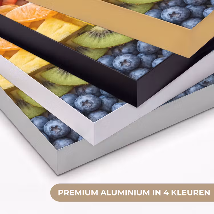 Fruit - Regenboog - Gezond - Kleurrijk Textielframe zwart klein -USP_kleurenNL
