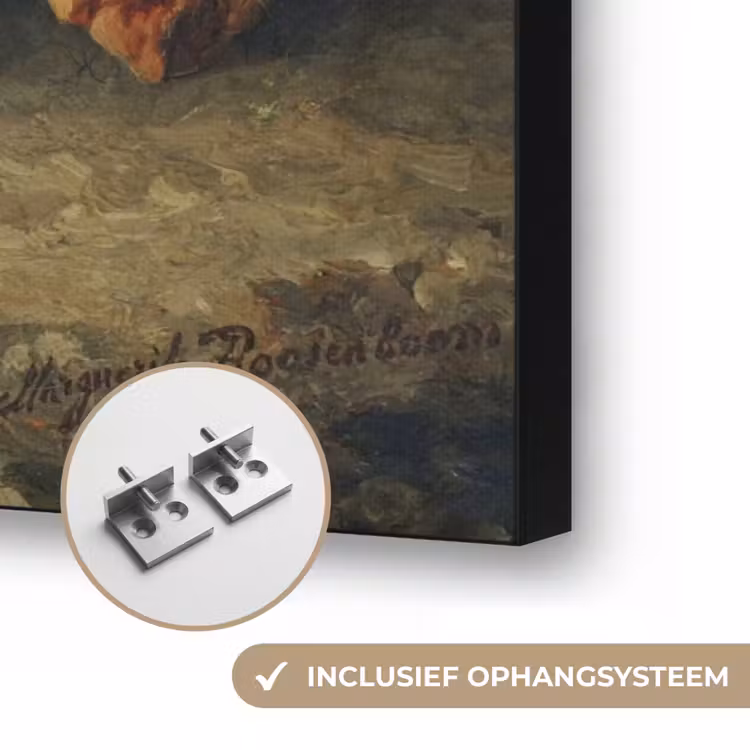 Fruit - Stilleven met druiven - Oude meesters Textielframe zwart klein -USP_ophangsysteemNL