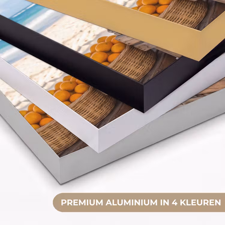 Art frame - Fruit - Strand - Tropisch - Fruit - Strand - Tropisch Textielframe zwart klein