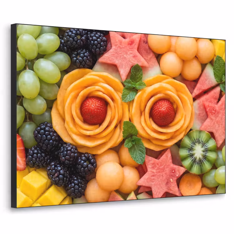 Fruit - Variatie - Kleurrijk - Vers - Eten Textielframe zwart klein -3d