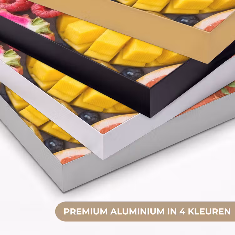 Fruit - Versneden - Kleurrijk - Eten - Gezond Textielframe zwart klein -USP_kleurenNL