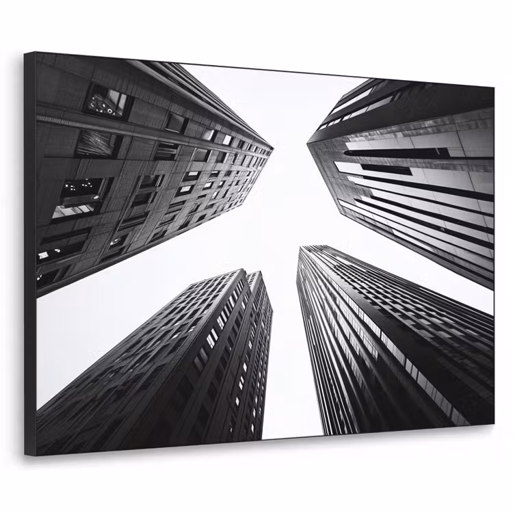 Gebouwen - Lucht - Zwart Textielframe - compleet frame klein -3d