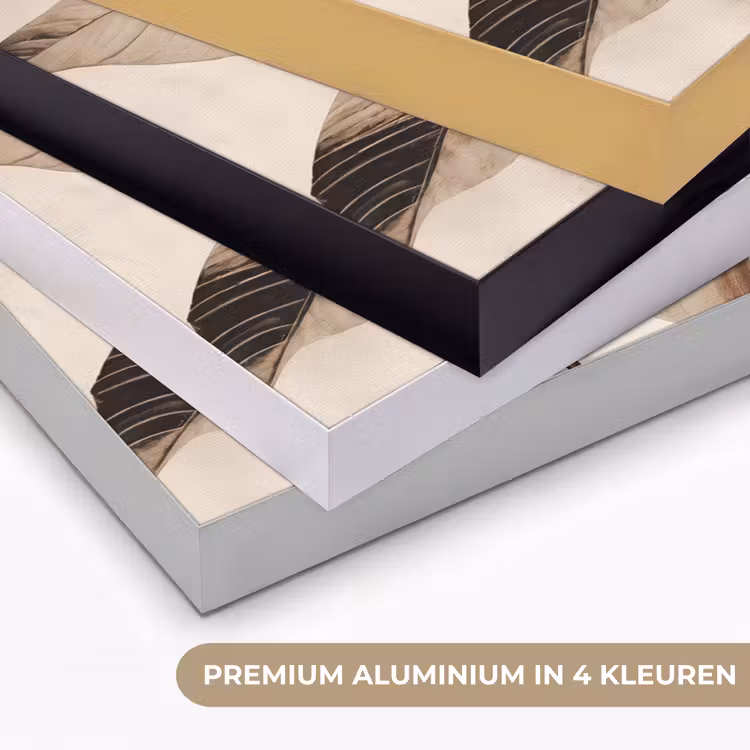 Gedroogde plant - Natuur - Bruin - Planten Textielframe zwart klein -USP_kleurenNL
