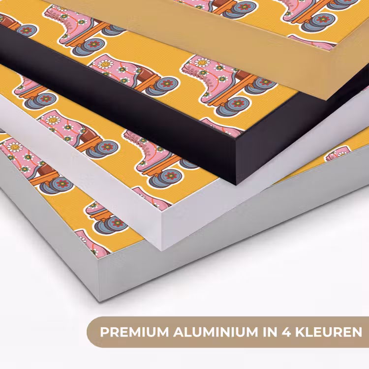 Geel - Rolschaatsen - Patroon Textielframe zwart klein 947 -USP_kleurenNL