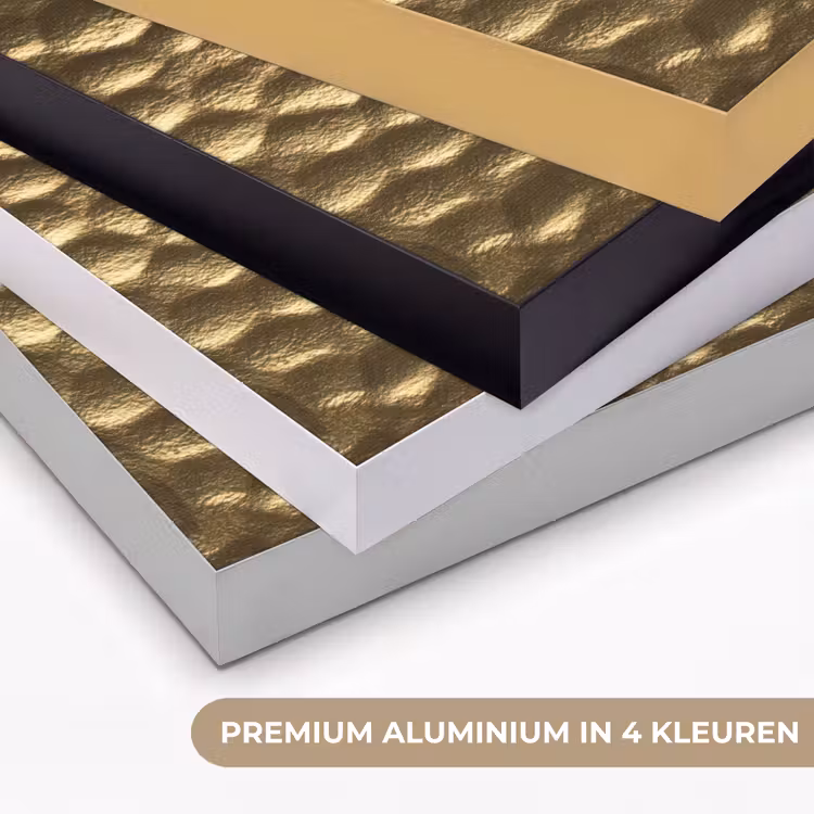 Gehamerd - Reliëf - Textuur - Bronsgoud Textielframe zwart klein 947 -USP_kleurenNL
